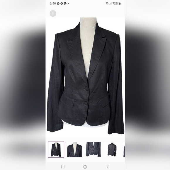 BCBG Jackets & Blazers - Black 100% Linen Blazer Jacket From BCBG of Paris